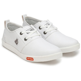 stylish white sneakers