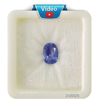                       Stone Gems Blue Sapphire 6.32 Carat 7.25 Ratti Blue Sapphire (NEELAM/NILAM Stone) 100 Original Certified Natural Gemsto                                              