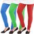 Woolen Leggings for Women, Winter Bottom Wear Combo Pack of 3 Sky Blue, Green and Red - Free Size