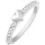 Sukai Jewels Bonded Heart Rhodium Plated Alloy & Brass Cubic Zirconia Ringer Ring for Women & Girls [SFR1030R]