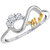 Sukai Jewels Mom Rhodium Plated Alloy Brass Cubic Zirconia Finger Ring For 