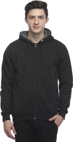 Lambency Men's Black Hooded Sweatshirt
