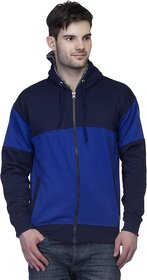 Lambency Men's Blue Hooded Sweatshirts