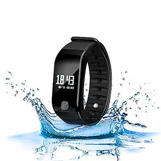XECH Smart Watch Band Unisex Watch Heart Rate BP Monitor Fitness Band Black