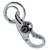 Styler Metal Double Key Ring Hook Magnetic Compass Key Chain (Silver Black Color)