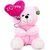 stuffed toy cute and soft balloon teddy bear for girls and boys 25 cm pink