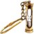 Antique Nautical Brass Metal Sand Timer Hourglass Keychain