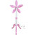 Kawachi Mini Electric Pedestal 5 Blade leaves Air Cooling Fan With telescopic stand-Pink