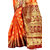 Dwarkesh Fashion Rust Color Banarasi Silk Saree With Blouse Piece (GULTI MOR RUST)