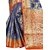 Dwarkesh Fashion Blue Color Banarasi Silk Elephant Pattern Patola Saree With Blouse Piece (HATHI PATOLA BLUE)