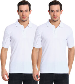 Myky White Regular Fit Solid For Men Pack of 2