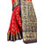 Dwarkesh Fashion Red Color Banarasi Silk Saree With Blouse Piece (LOTUS MOR RED)