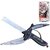 Crazy Sutra Clever Cutter 2 in 1 Food Chopper Slicer Dicer Vegetable Fruit Cutter Kitchen Scissors Knife Board with Wall Mount.