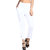 Jollify White Cotton Lycra Flat Front Stretchable Trousers