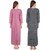 Kismat Fashion Winter Wear Woolen Hosiery Multi Color Long Nighty Pack Of 2