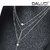 DALUCI Women Necklaces  Pendants 3 multi layer Necklace Tassel Charm Bar statement Necklace for Women