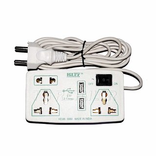 Hilex 3 Plug Point Extension Strip With 2 Usb 1 Amp Poin For Hilex 3 Plug Point Extension Strip With 2 Usb 1 Amp Poin For Faster Mobile Charging Free Cable 52 M Online Get 23 Off
