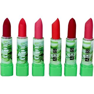 ADS Aloe extract based multicolor lipstick set of 6