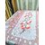 Table Cover For Dining Table 6 Seater Table Cloth Net Floral Design Size  ( 90 inch ( 228.6 cm )  x 60 inch ( 152.4 cm)  Pink Color By AH
