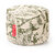 Style Homez Round Cotton Canvas Abstract Printed Bean Bag Ottoman Stool Large Cover Only, Heena Color