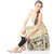 Style Homez Round Cotton Canvas Abstract Printed Bean Bag Ottoman Stool Large Cover Only, Heena Color