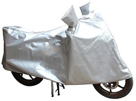 ACS SILVER BIKE BODY COVER FOR PULSAR135CCDOUBLESEATER-COLOUR SILVER