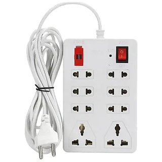 love4ride Imported Extension Cord Board with 4 yard wire - 8 Socket - 6 AMP - Power Strip