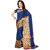 Ashika Dark Blue Festive  Banarasi Tussar Silk Woven Saree for Women With Blouse Piece