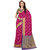Ashika Cotton Silk Fuchsia Woven Gadwal Festive Saree for women with Blouse piece