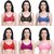 Women's Full Coverage Non Padded Bra 3Plain 3Print by Low Price Mall Pack Of (Multicolor)