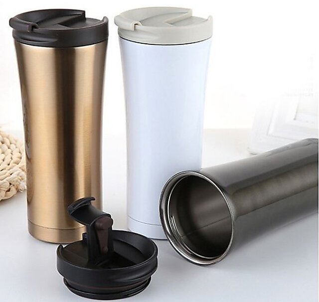 Buy Right traders 1pc 480ML Double Wall Stainless Steel Coffee Thermos Cups  Mugs Thermal Bottle Online - Get 65% Off
