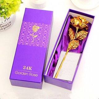 24K Golden Rose 10 Inches With Gift Box - Best Gift For Loves Ones, Valentine'S Day, Mother'S Day, Anniversary, Birthday