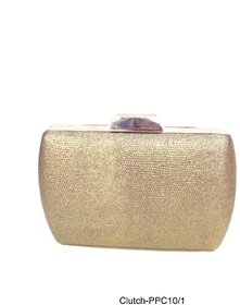 Copper Toned Box Shaped Party Clutch with Sling Strap by Boga (Clutch-PPC10)