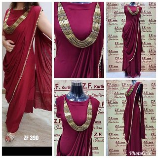 gown saree style