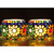 Luxantra Hand made Glass T-light Candle Holder set of 2 with 4 Tlight Candle free for Birthday  Diwali Hotel spa (7x7cm)
