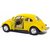 6th Dimensions Yellow 1967 Classic Die Cast Volkswagen Beetle Toy with Pull Back Action