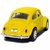 6th Dimensions Yellow 1967 Classic Die Cast Volkswagen Beetle Toy with Pull Back Action