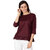 AdiRattan Hot Selling Latest Frill Frock Design Rayon Fabric TOP - Wine Color