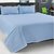 HomeStore-YEP Blue Plain 100 Cotton Double Bed Sheet with 2 Pillow Covers
