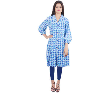 COLLAR KURTI FOR WOMEN WITH COTTAN FEBRIC