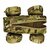 ZEVORA Multi Zipper Brown Military Tank 3D School Pencil Box for Boy, Girl, Stationery/ Storage Pouch with Number Lock