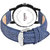 Smartshop16 Black Round Dial Blue Fabric Strap Analog Watch For Men