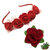 GaDinStylo Pack of Red Rose Hair Band/ Tiara Designed and Fabric Red Rose Flower Hair Clip  Hair Accessories for Girls/Women
