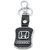 Premium Quality Leather Keychain Compatible for Car with Chrome Metal Locking Key chain