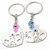 Faynci Love Heart Printed Boy and Girl Couple Key Chain for Gifting for Valentine Day/Birthday/Friendship Day