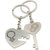 Faynci Inter Connected Love Heart Universal Key Couple Heart Key Chain for Gifting Valentine Day/Birthday/Friendship Day