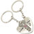 Faynci Love Heart Universal Key with diamond Couple Heart Key Chain for Gifting Valentine Day/Birthday/Friendship Day