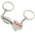Faynci Love Heart with Love You Arrow and Rhinestone Unique Key Couple Key Chain for Gifting Valentine Day/Birthday/Friendship Day