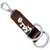 Faynci Premium Quality New Brown Leather Keychain Compatible for TVS Car Logo Locking Key chain
