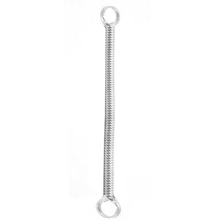 Faynci Spiral Silver Metal Long 30 CM Key Chain Stretchable String Metal Clip Holder Key Chain